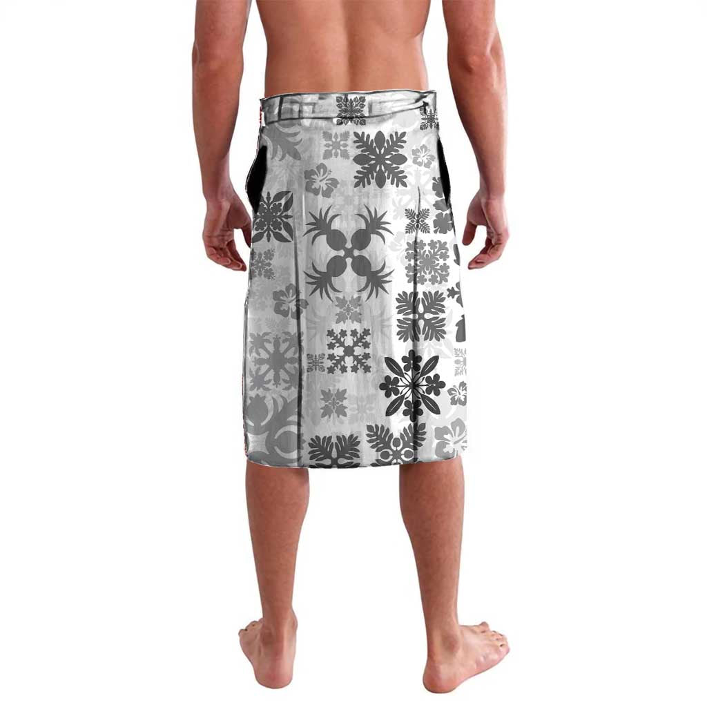 Black Hawaiian Quilt Pattern Lavalava Mixed Polynesian Tribal Arty