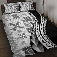Black Hawaiian Quilt Pattern Quilt Bed Set Mixed Polynesian Tribal Arty