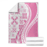 Pink Hawaiian Quilt Pattern Blanket Mixed Polynesian Tribal Arty