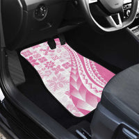 Pink Hawaiian Quilt Pattern Car Mats Mixed Polynesian Tribal Arty