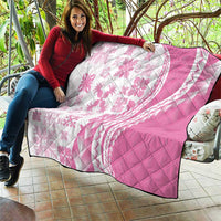 Pink Hawaiian Quilt Pattern Quilt Mixed Polynesian Tribal Arty