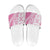 Pink Hawaiian Quilt Pattern Slide Sandals Mixed Polynesian Tribal Arty - Polynesian Pride