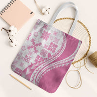 Pink Hawaiian Quilt Pattern Tote Bag Mixed Polynesian Tribal Arty - Polynesian Pride
