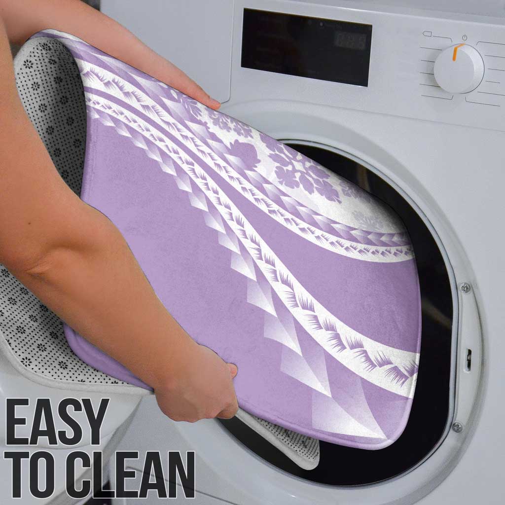 Purple Hawaiian Quilt Pattern Bathroom Set Mixed Polynesian Tribal Arty - Polynesian Pride