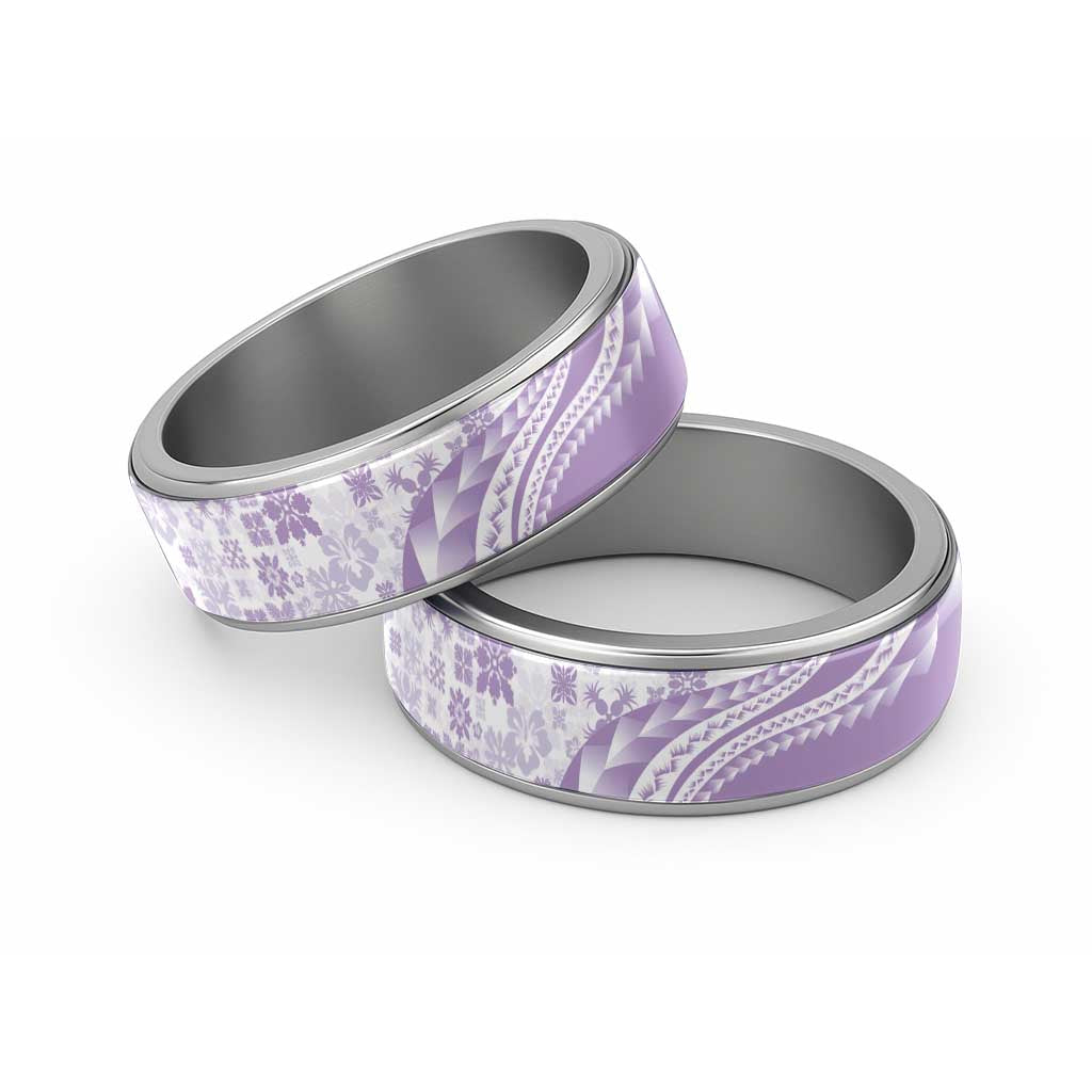 Purple Hawaiian Quilt Pattern Classic Ring Mixed Polynesian Tribal Arty - Polynesian Pride