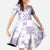 Purple Hawaiian Quilt Pattern Family Matching Off The Shoulder Long Sleeve Dress and Hawaiian Shirt Mixed Polynesian Tribal Arty