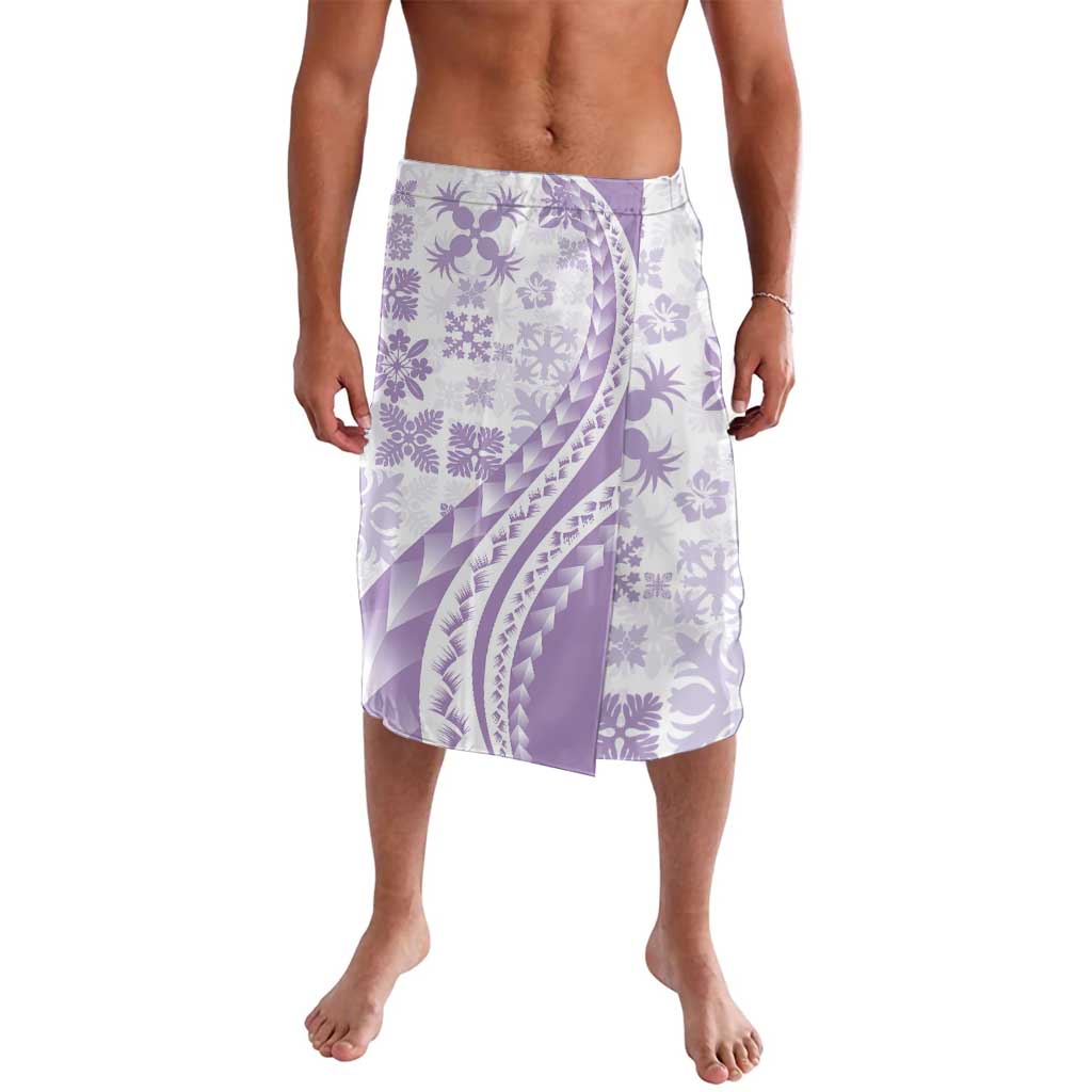 Purple Hawaiian Quilt Pattern Lavalava Mixed Polynesian Tribal Arty