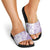 Purple Hawaiian Quilt Pattern Slide Sandals Mixed Polynesian Tribal Arty - Polynesian Pride