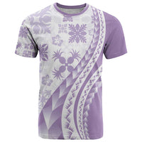 Purple Hawaiian Quilt Pattern T Shirt Mixed Polynesian Tribal Arty