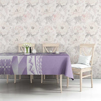 Purple Hawaiian Quilt Pattern Tablecloth Mixed Polynesian Tribal Arty