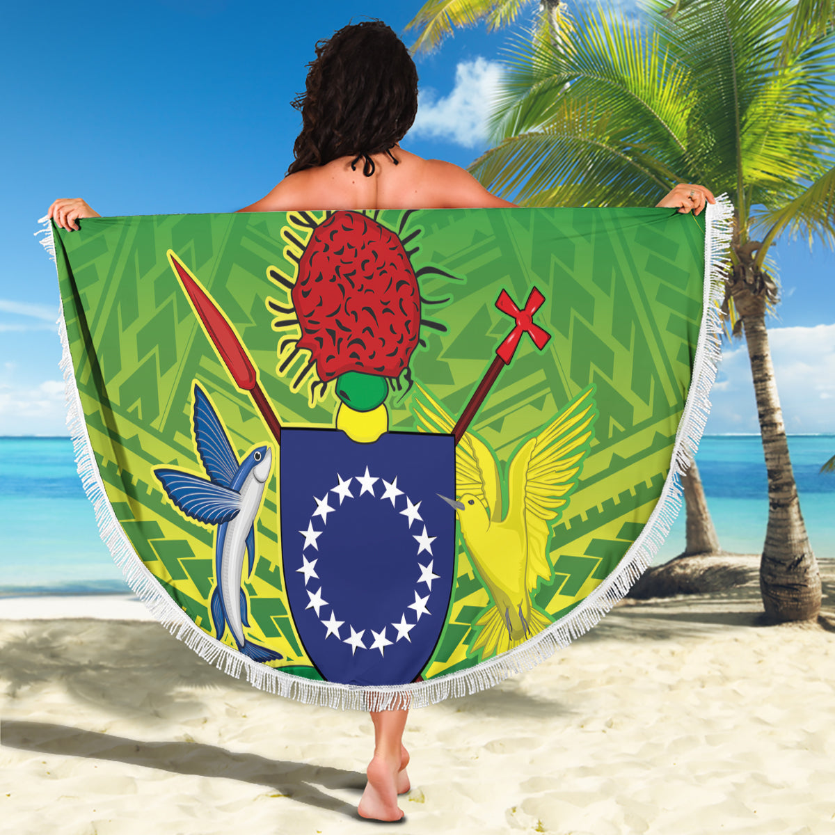 Cook Islands Constitution Day Beach Blanket Kuki Airani Since 1965 LT9 - Polynesian Pride