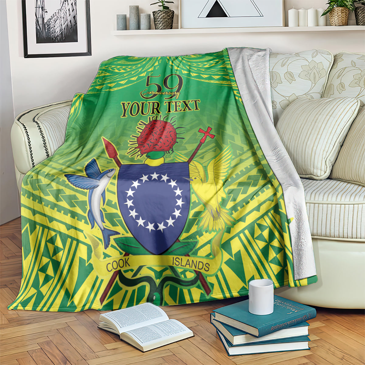 Cook Islands Constitution Day Blanket Kuki Airani Since 1965