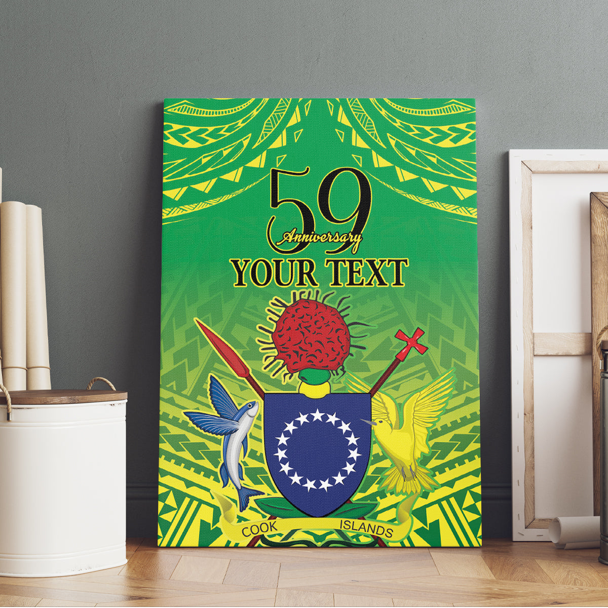 Cook Islands Constitution Day Canvas Wall Art Kuki Airani Since 1965 LT9 - Polynesian Pride