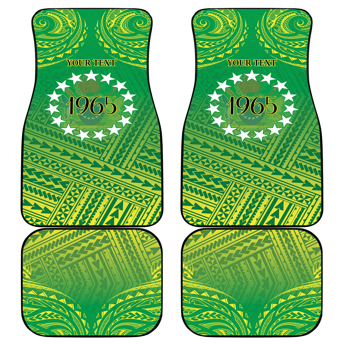 Cook Islands Constitution Day Car Mats Kuki Airani Since 1965 LT9 - Polynesian Pride