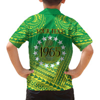 Cook Islands Constitution Day Family Matching Off The Shoulder Long Sleeve Dress and Hawaiian Shirt Kuki Airani Since 1965 LT9 - Polynesian Pride