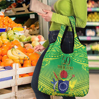 Cook Islands Constitution Day Grocery Bag Kuki Airani Since 1965 LT9 - Polynesian Pride