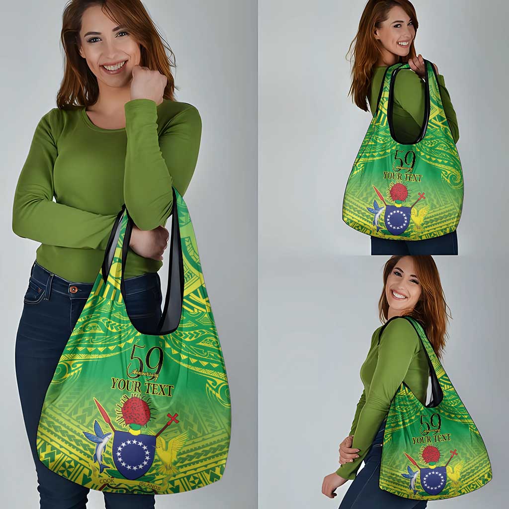 Cook Islands Constitution Day Grocery Bag Kuki Airani Since 1965 LT9 - Polynesian Pride