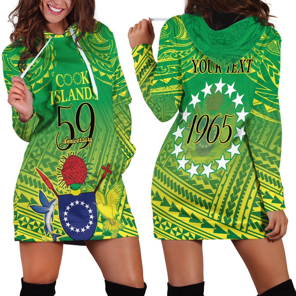 Cook Islands Constitution Day Hoodie Dress Kuki Airani Since 1965 LT9 - Polynesian Pride