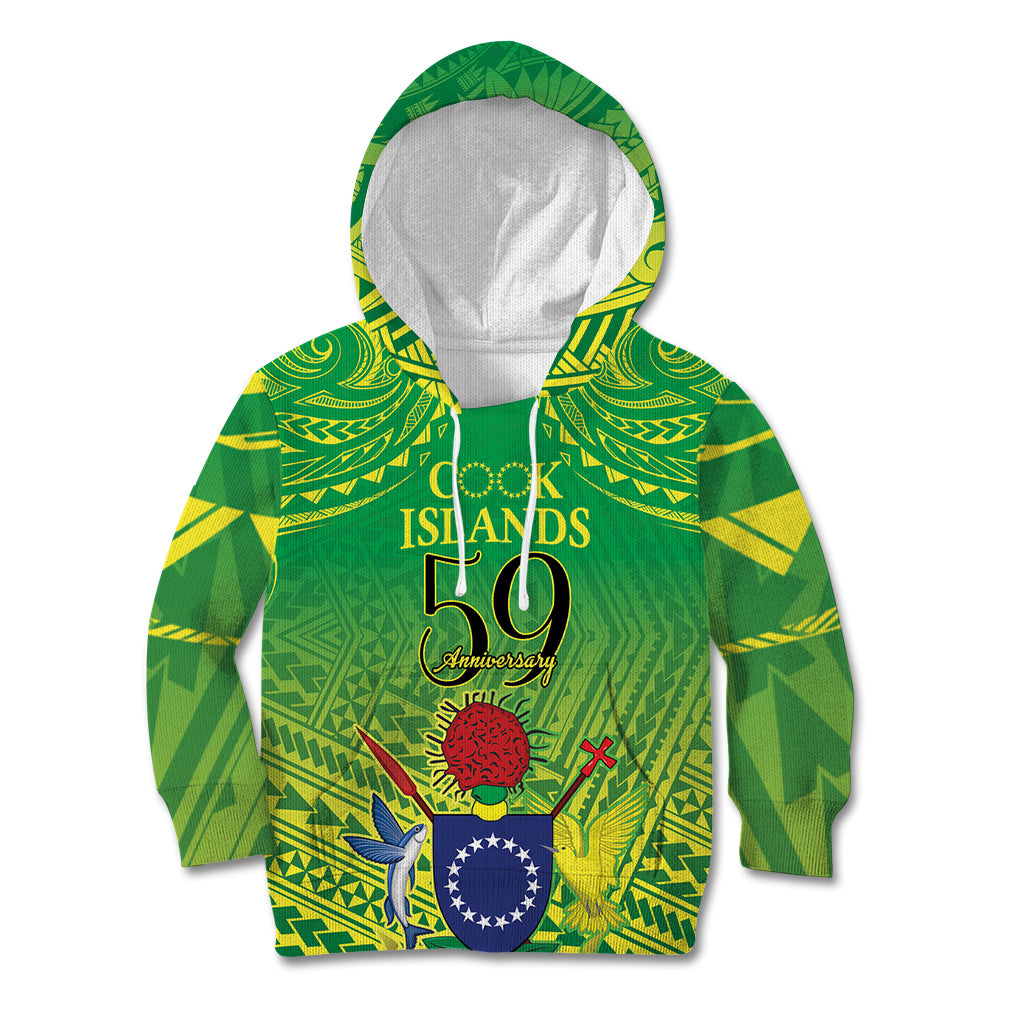 Cook Islands Constitution Day Kid Hoodie Kuki Airani Since 1965