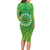 Cook Islands Constitution Day Long Sleeve Bodycon Dress Kuki Airani Since 1965