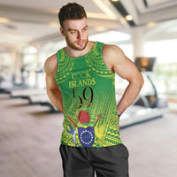 Cook Islands Constitution Day Men Tank Top Kuki Airani Since 1965 LT9 Green - Polynesian Pride