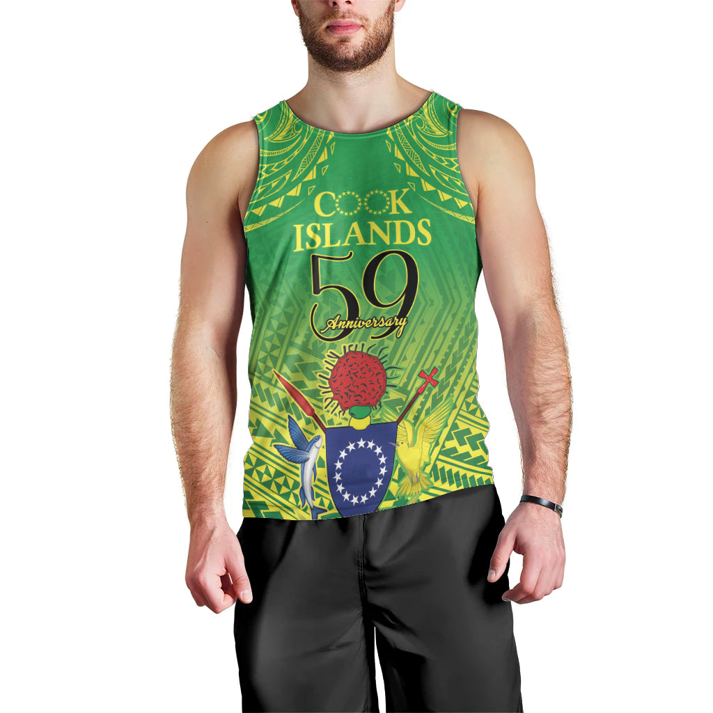 Cook Islands Constitution Day Men Tank Top Kuki Airani Since 1965 LT9 - Polynesian Pride