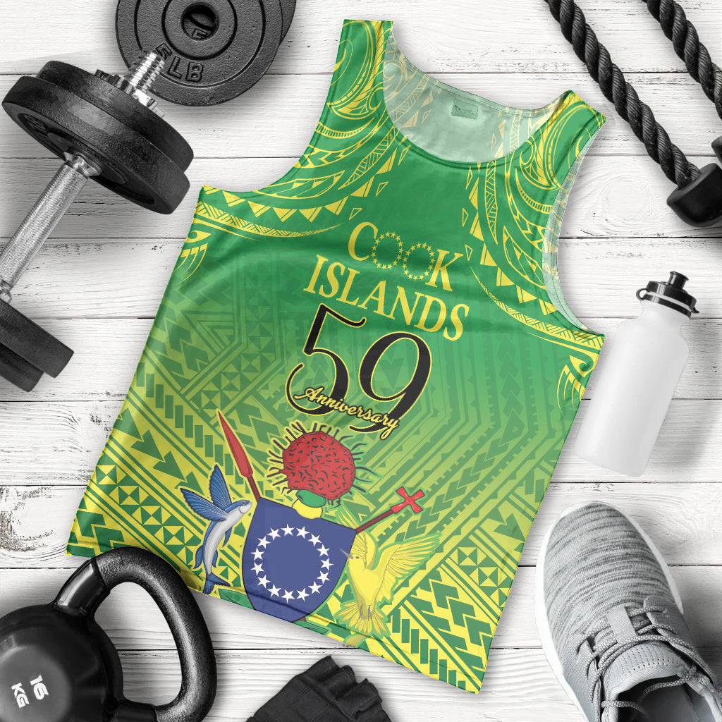 Cook Islands Constitution Day Men Tank Top Kuki Airani Since 1965 LT9 - Polynesian Pride