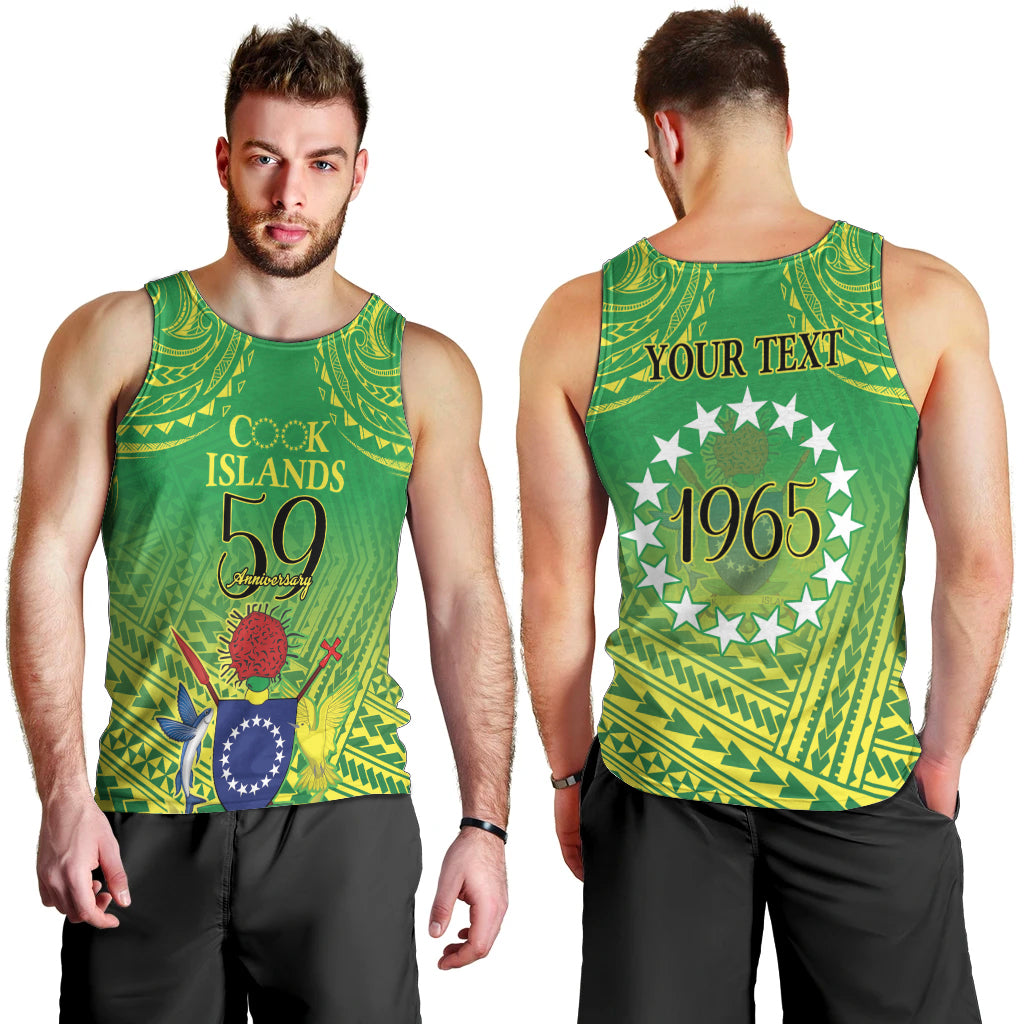 Cook Islands Constitution Day Men Tank Top Kuki Airani Since 1965 LT9 - Polynesian Pride