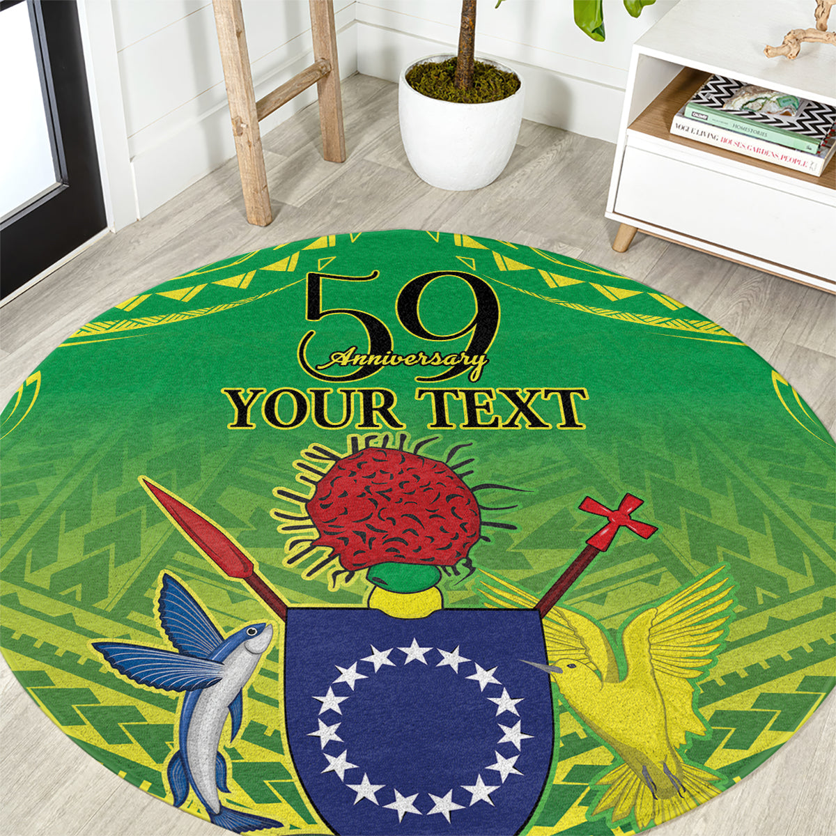 Cook Islands Constitution Day Round Carpet Kuki Airani Since 1965