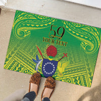 Cook Islands Constitution Day Rubber Doormat Kuki Airani Since 1965 LT9 - Polynesian Pride
