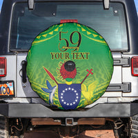 Cook Islands Constitution Day Spare Tire Cover Kuki Airani Since 1965 LT9 Green - Polynesian Pride