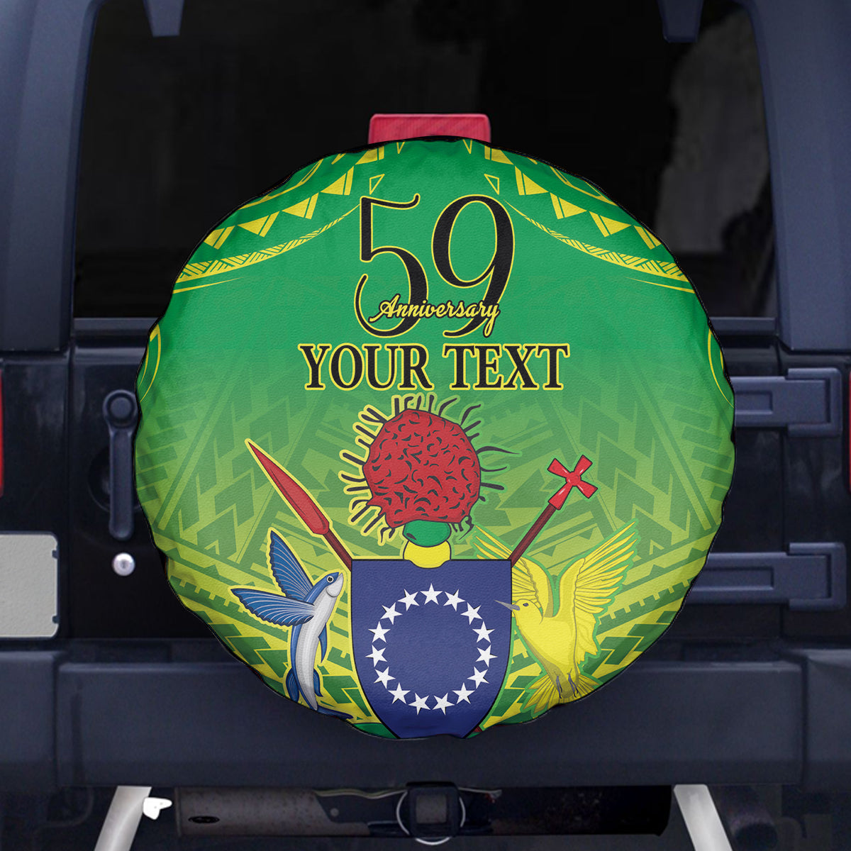 Cook Islands Constitution Day Spare Tire Cover Kuki Airani Since 1965 LT9 - Polynesian Pride