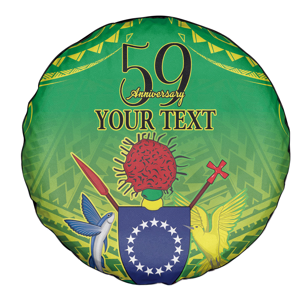 Cook Islands Constitution Day Spare Tire Cover Kuki Airani Since 1965 LT9 - Polynesian Pride