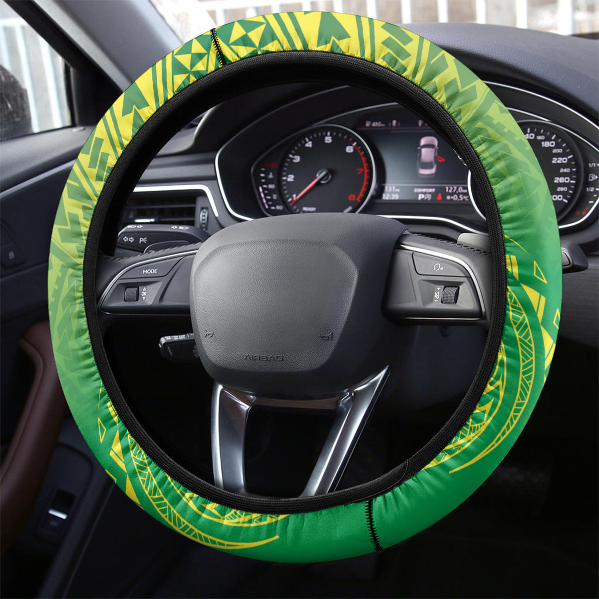 Cook Islands Constitution Day Steering Wheel Cover Kuki Airani Since 1965 LT9 - Polynesian Pride