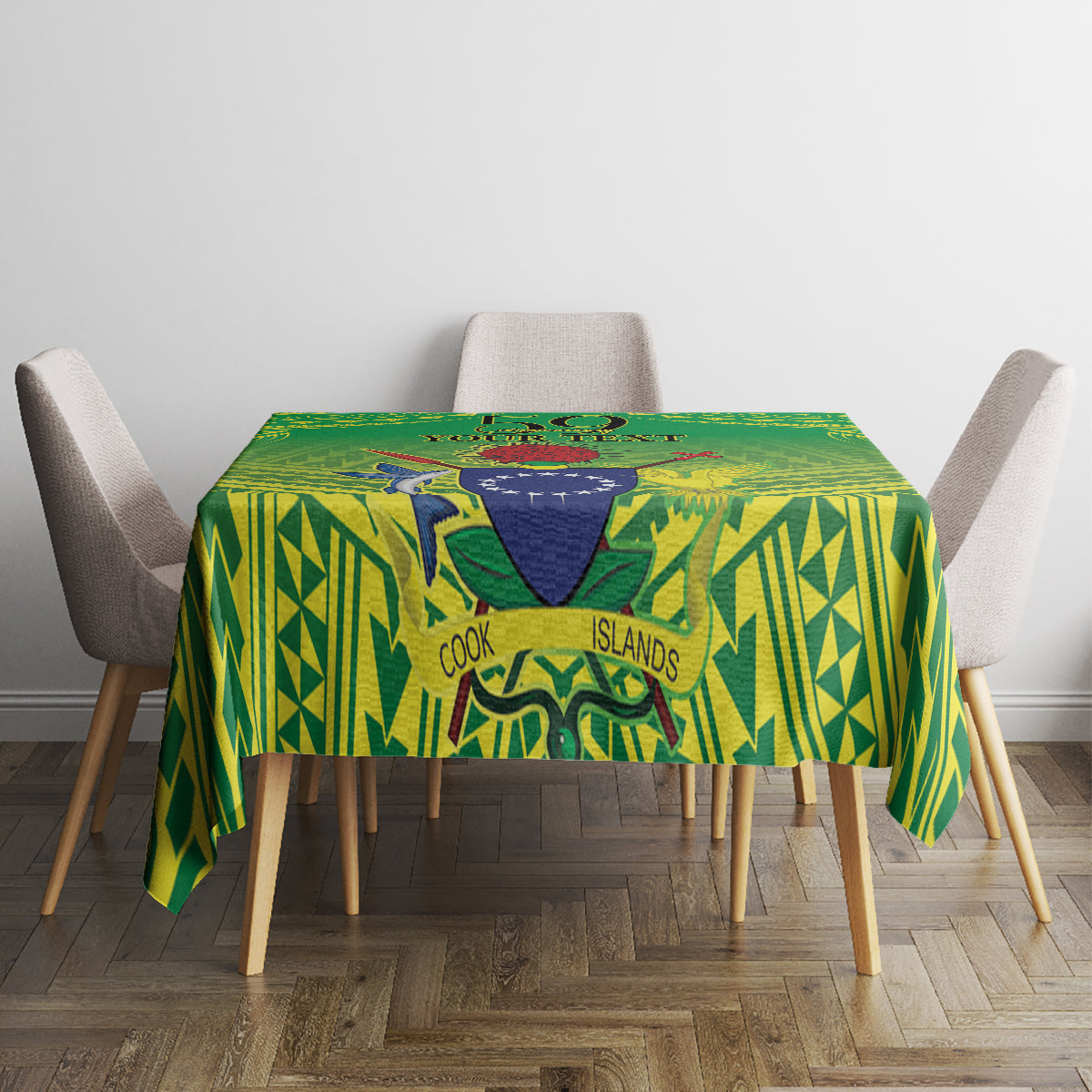 Cook Islands Constitution Day Tablecloth Kuki Airani Since 1965 LT9 - Polynesian Pride