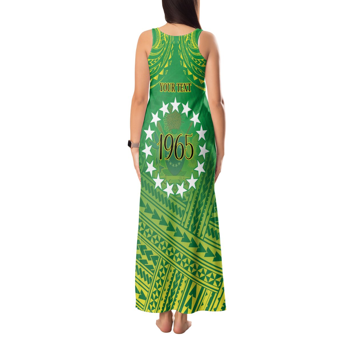 Cook Islands Constitution Day Tank Maxi Dress Kuki Airani Since 1965 LT9 - Polynesian Pride
