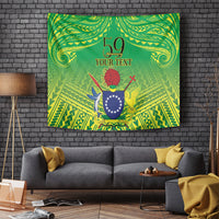 Cook Islands Constitution Day Tapestry Kuki Airani Since 1965 LT9 - Polynesian Pride