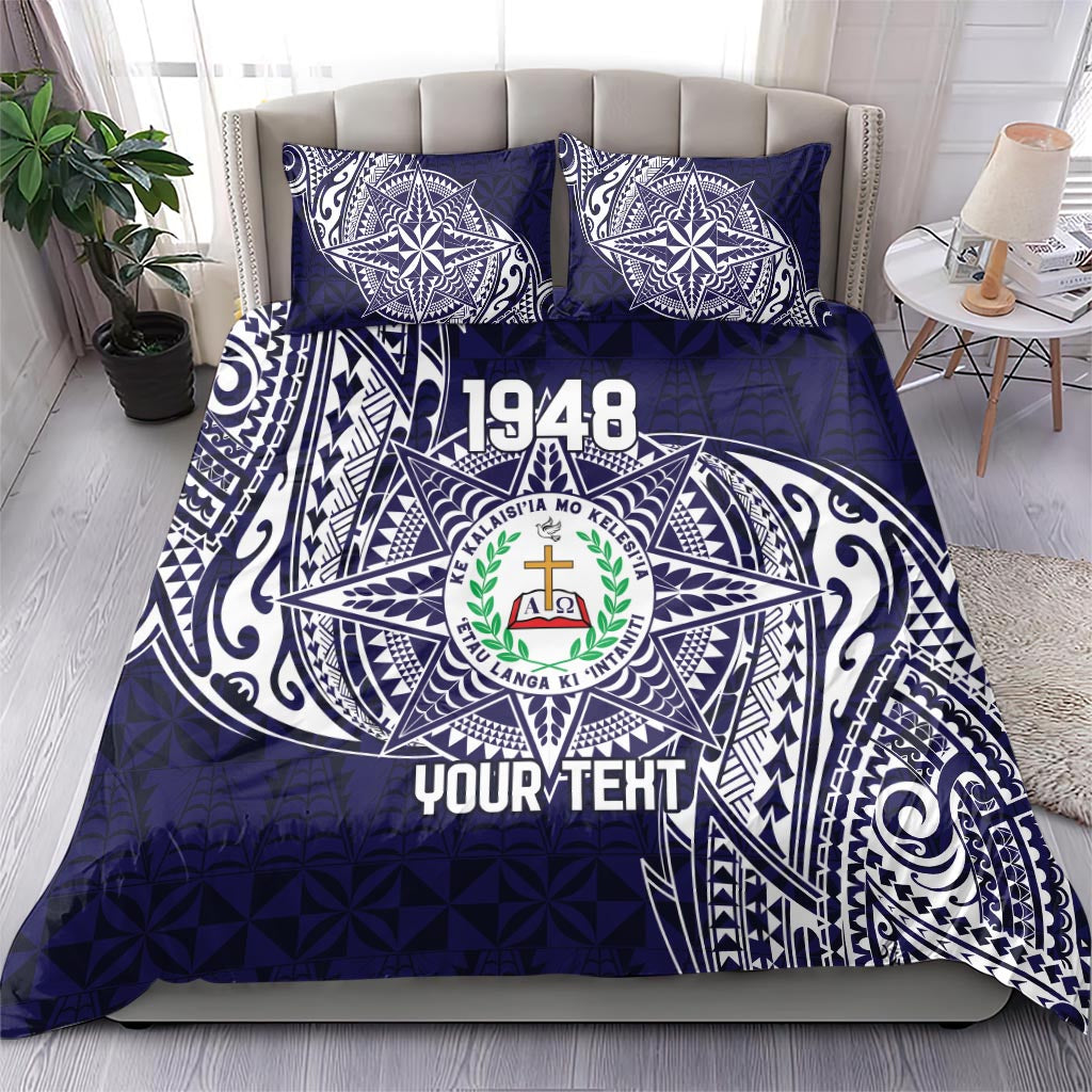 Personalised Tonga Sia'atoutai Theological College Bedding Set Since 1948 Special Kupesi Pattern LT9 - Polynesian Pride