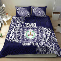 Personalised Tonga Sia'atoutai Theological College Bedding Set Since 1948 Special Kupesi Pattern LT9 - Polynesian Pride