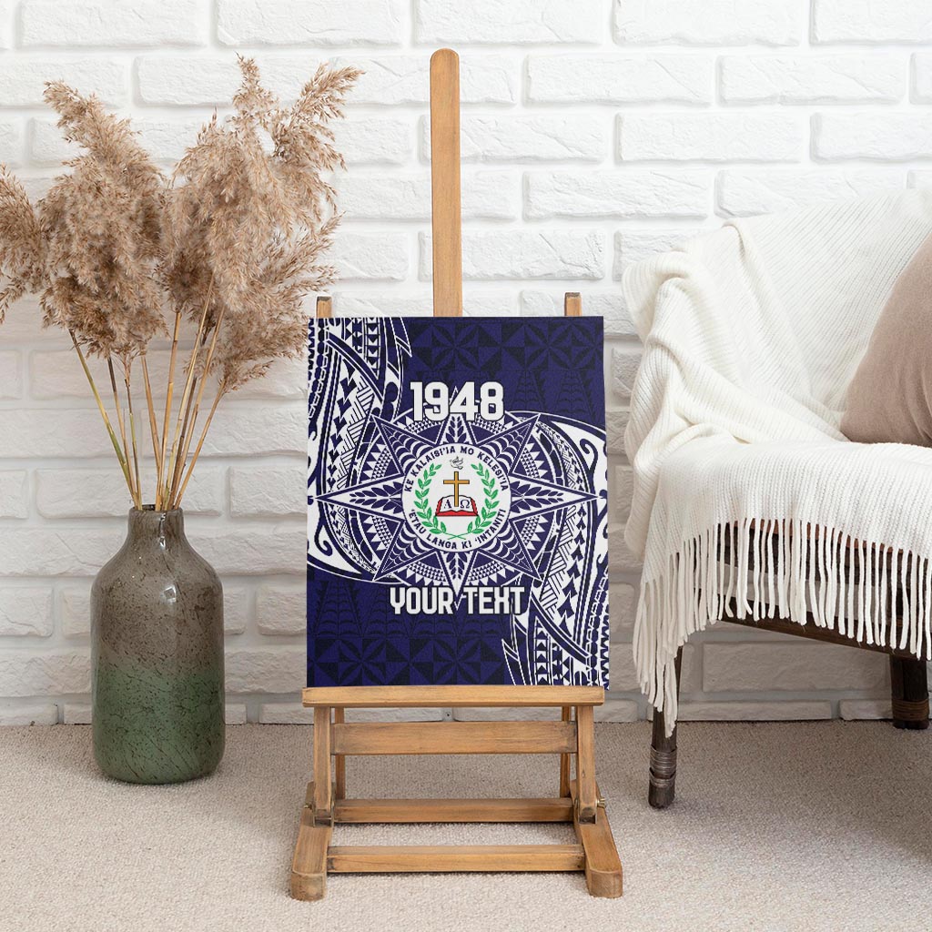 Personalised Tonga Sia'atoutai Theological College Canvas Wall Art Since 1948 Special Kupesi Pattern LT9 - Polynesian Pride
