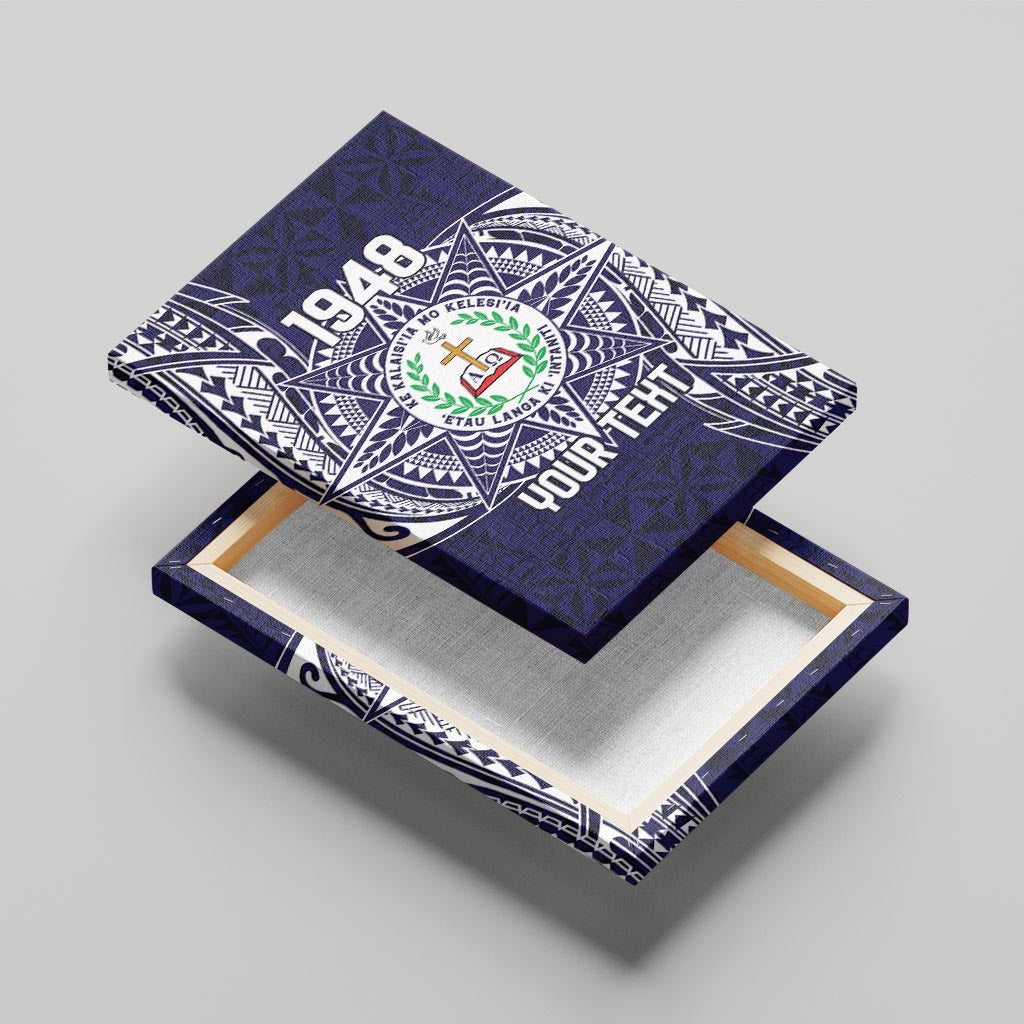 Personalised Tonga Sia'atoutai Theological College Canvas Wall Art Since 1948 Special Kupesi Pattern LT9 - Polynesian Pride