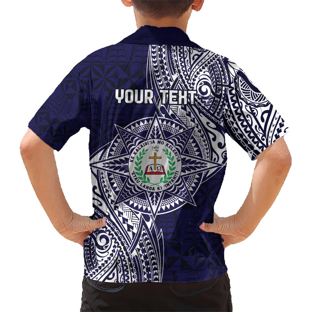 Personalised Tonga Sia'atoutai Theological College Family Matching Short Sleeve Bodycon Dress and Hawaiian Shirt Since 1948 Special Kupesi Pattern LT9 - Polynesian Pride