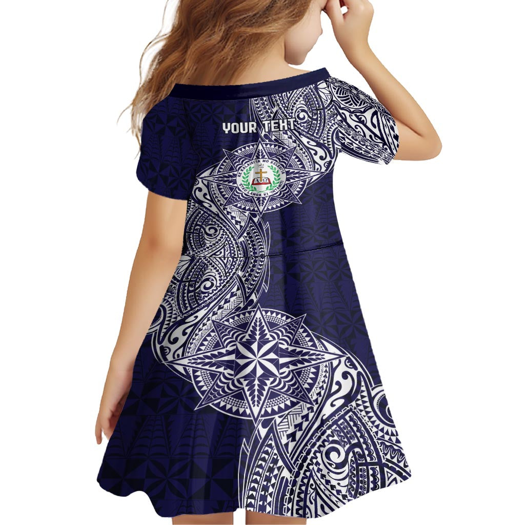 Personalised Tonga Sia'atoutai Theological College Family Matching Tank Maxi Dress and Hawaiian Shirt Since 1948 Special Kupesi Pattern LT9 - Polynesian Pride