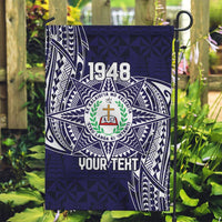 Personalised Tonga Sia'atoutai Theological College Garden Flag Since 1948 Special Kupesi Pattern LT9 Garden Flag Navy - Polynesian Pride