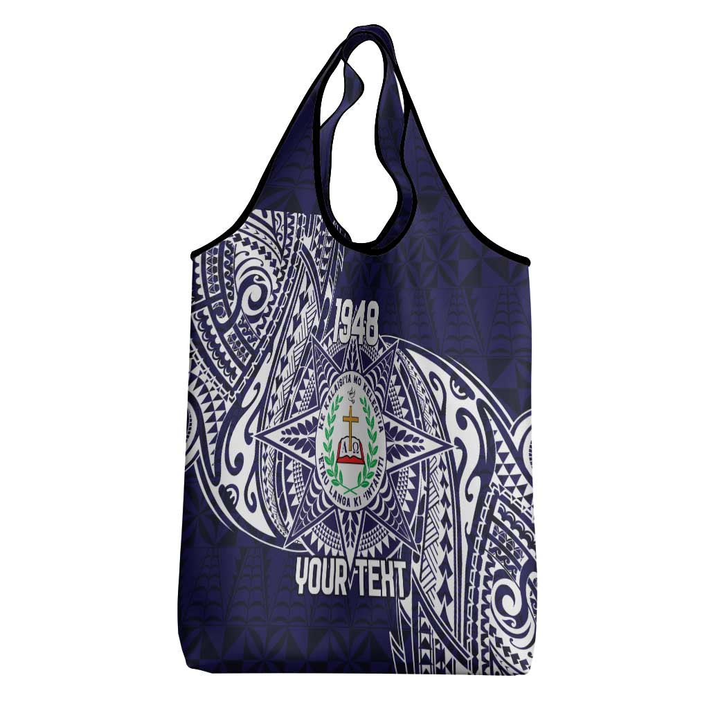 Personalised Tonga Sia'atoutai Theological College Grocery Bag Since 1948 Special Kupesi Pattern LT9 - Polynesian Pride