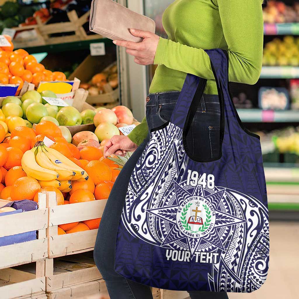 Personalised Tonga Sia'atoutai Theological College Grocery Bag Since 1948 Special Kupesi Pattern LT9 - Polynesian Pride