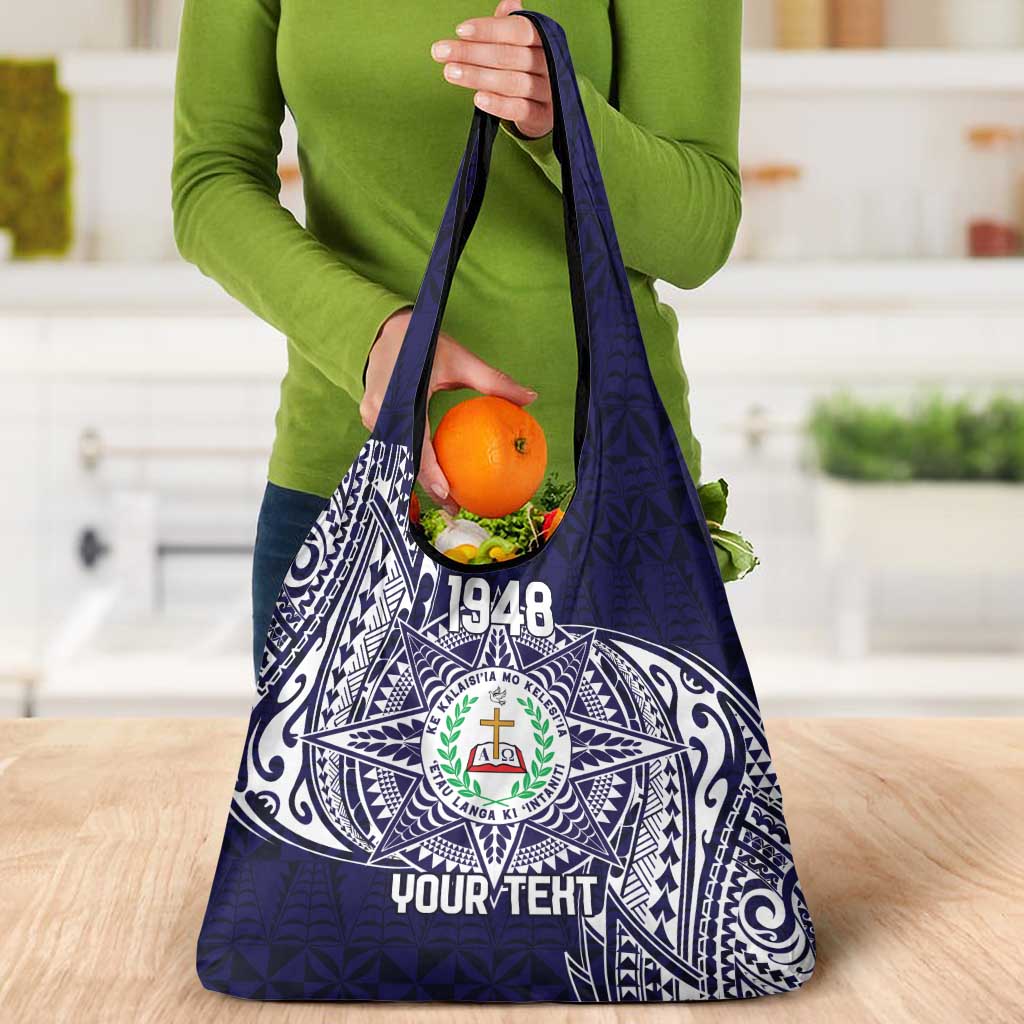 Personalised Tonga Sia'atoutai Theological College Grocery Bag Since 1948 Special Kupesi Pattern LT9 - Polynesian Pride