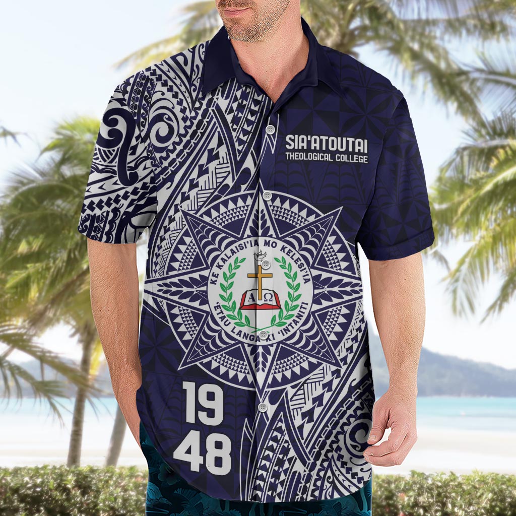 Personalised Tonga Sia'atoutai Theological College Hawaiian Shirt Since 1948 Special Kupesi Pattern LT9 - Polynesian Pride