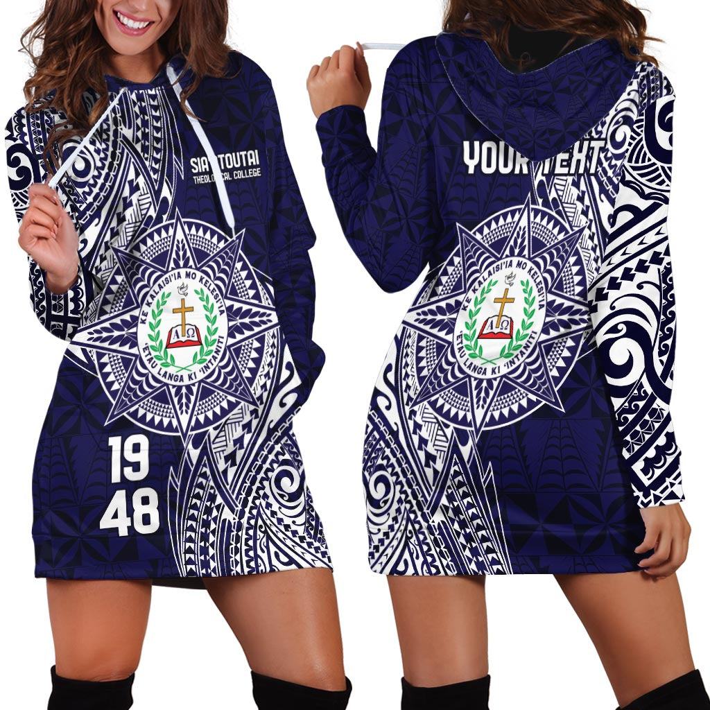 Personalised Tonga Sia'atoutai Theological College Hoodie Dress Since 1948 Special Kupesi Pattern LT9 - Polynesian Pride