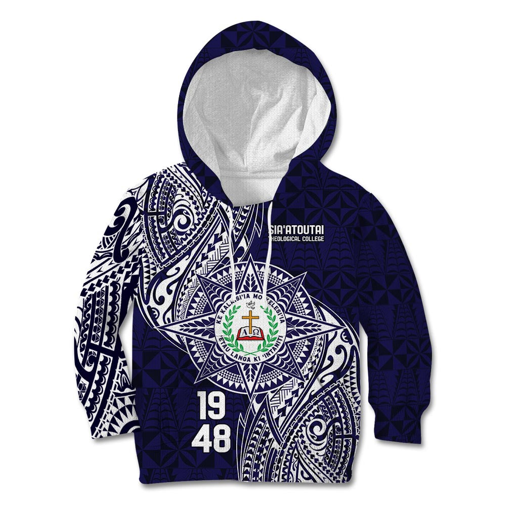 Personalised Tonga Sia'atoutai Theological College Kid Hoodie Since 1948 Special Kupesi Pattern